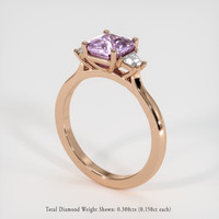 1.67 Ct. Pink Sapphire Ring, 18K Rose Gold 2