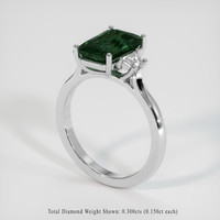 2.99 Ct. Bluish Green Sapphire Ring, 10K White Gold 2