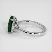 2.99 Ct. Bluish Green Sapphire Ring, 10K White Gold 4