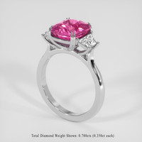 4.50 Ct. Pink Sapphire Ring, 10K White Gold 2
