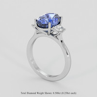 5.48 Ct. Blue Sapphire Ring, 10K White Gold 2