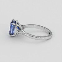 5.48 Ct. Blue Sapphire Ring, 10K White Gold 4