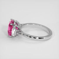 4.06 Ct. Pink Sapphire Ring, 10K White Gold 4