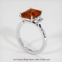4.55 Ct. Gemstone Ring, 14K White Gold 1