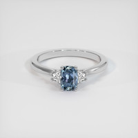 0.98 Ct. Sapphire Ring, 14K White Gold 1