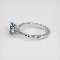 0.98 Ct. Sapphire Ring, 14K White Gold 4