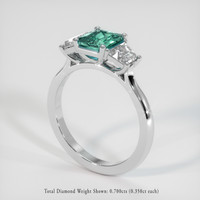 1.06 Ct. Bi Color Sapphire Ring, 14K White Gold 2
