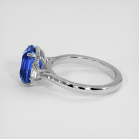 3.81 Ct. Blue Sapphire Ring, 14K White Gold 4