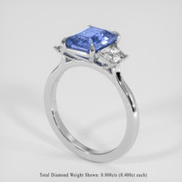 3.03 Ct. Blue Sapphire Ring, 14K White Gold 2
