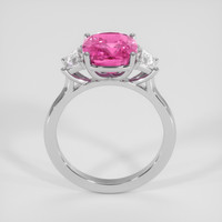 4.06 Ct. Pink Sapphire Ring, 14K White Gold 3