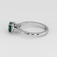 1.75 Ct. Bluish Green Sapphire Ring, 14K White Gold 4