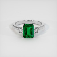 1.89 Ct. Emerald Ring, 18K White Gold 1