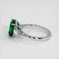 2.97 Ct. Emerald Ring, 18K White Gold 4