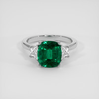 2.44 Ct. Emerald Ring, 18K White Gold 1