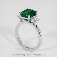 2.44 Ct. Emerald Ring, 18K White Gold 2