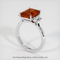 4.55 Ct. Gemstone Ring, 18K White Gold 2