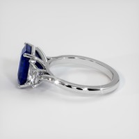 4.02 Ct. Blue Sapphire Ring, 18K White Gold 4