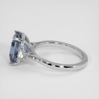 3.65 Ct. Blue Sapphire Ring, 18K White Gold 4