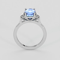 3.65 Ct. Blue Sapphire Ring, 18K White Gold 3