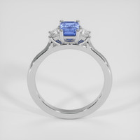 0.80 Ct. Blue Sapphire Ring, 18K White Gold 3