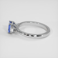 0.80 Ct. Blue Sapphire Ring, 18K White Gold 4
