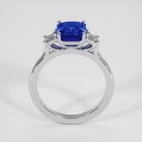 3.04 Ct. Blue Sapphire Ring, 18K White Gold 3