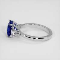 3.04 Ct. Blue Sapphire Ring, 18K White Gold 4