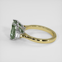 3.64 Ct. Green Sapphire Ring, 14K White & Yellow 4