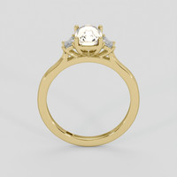 2.24 Ct. Peach Sapphire Ring, 10K Yellow Gold 3