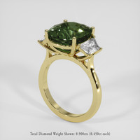 6.45 Ct. Green Sapphire Ring, 14K Yellow Gold 2