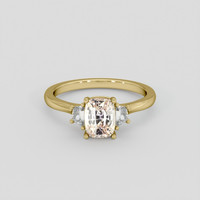 2.24 Ct. Peach Sapphire Ring, 14K Yellow Gold 1