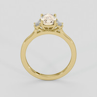 2.24 Ct. Peach Sapphire Ring, 14K Yellow Gold 3