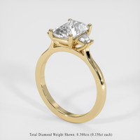2.50 Ct. White Sapphire Ring, 14K Yellow Gold 2