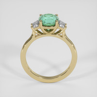 2.02 Ct. Bluish Green Sapphire Ring, 14K Yellow Gold 3