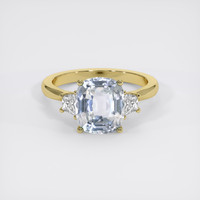 3.60 Ct. Bluish Grey Sapphire Ring, 14K Yellow Gold 1