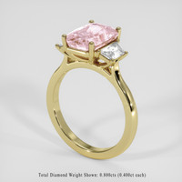 3.92 Ct. Padparadscha Sapphire Ring, 14K Yellow Gold 2