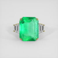11.48 Ct. Emerald Ring, 18K Yellow Gold 1