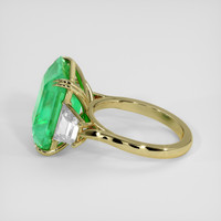 11.48 Ct. Emerald Ring, 18K Yellow Gold 4