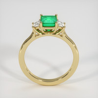1.02 Ct. Emerald Ring, 18K Yellow Gold 3