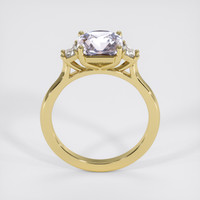 2.74 Ct. Bluish Grey Sapphire Ring, 18K Yellow Gold 3