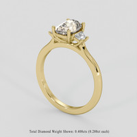 2.24 Ct. Peach Sapphire Ring, 18K Yellow Gold 2