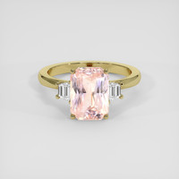 3.92 Ct. Padparadscha Sapphire Ring, 18K Yellow Gold 1
