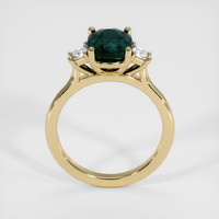 2.61 Ct. Bluish Green Sapphire Ring, 18K Yellow Gold 3