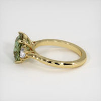 3.01 Ct. Greenish Blue Sapphire Ring, 18K Yellow Gold 4