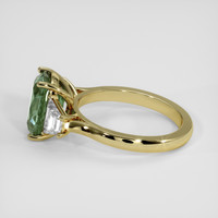 3.64 Ct. Green Sapphire Ring, 18K Yellow Gold 4