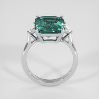 7.43 Ct. Greenish Blue Sapphire Ring, Platinum 950 3