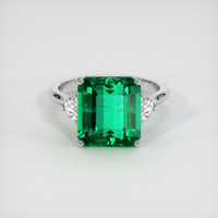 6.20 Ct. Emerald Ring, Platinum 950 1