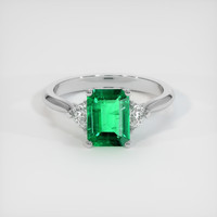 1.25 Ct. Emerald Ring, Platinum 950 1