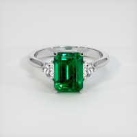 2.90 Ct. Emerald Ring, Platinum 950 1