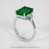 5.06 Ct. Emerald Ring, Platinum 950 2